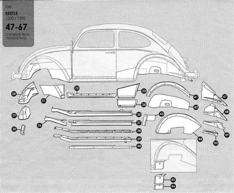 1964 vw bug sheet metal|1967 VW sheet metal catalog.